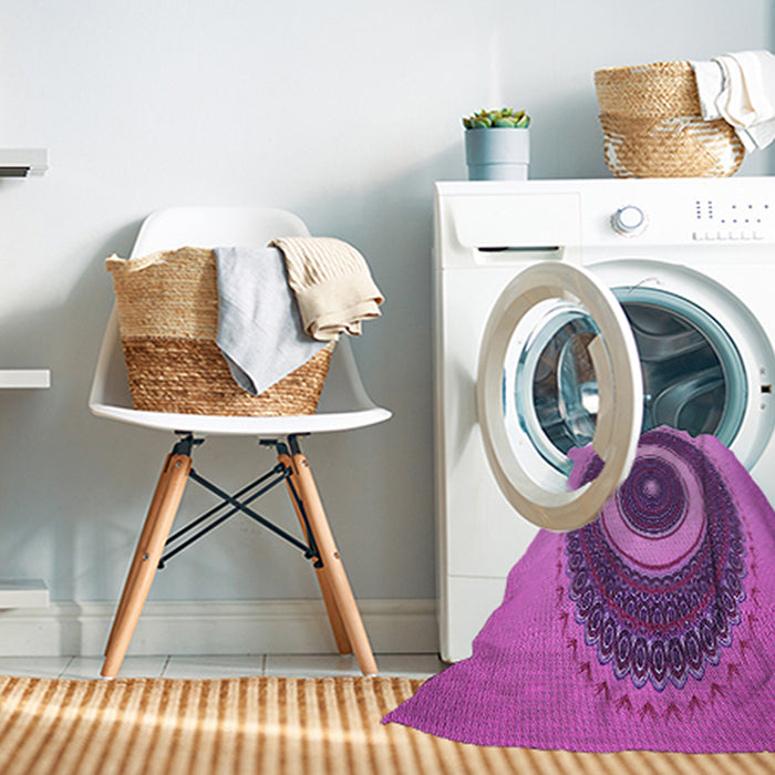 Machine Washable Transitional Purple Rug in a Washing Machine, wshpat2147pur