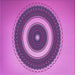 Round Patterned Purple Rug, pat2147pur