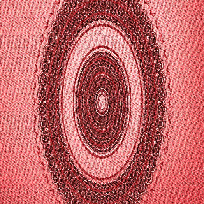 Patterned Red Rug, pat2147rd