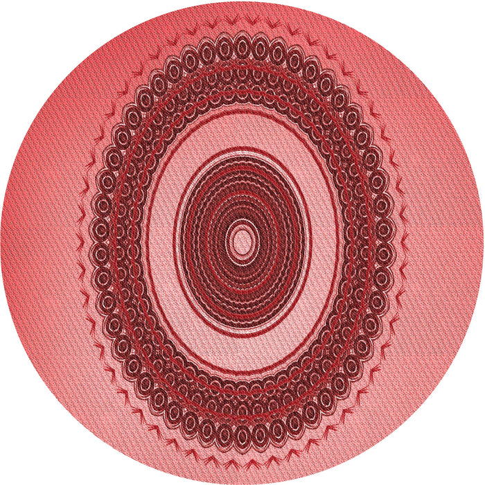 Square Patterned Red Rug, pat2147rd