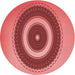 Square Patterned Red Rug, pat2147rd