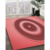 Patterned Red Rug, pat2147rd