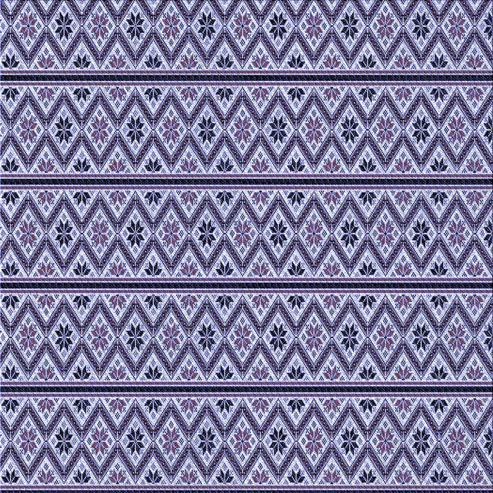 Round Patterned Blue Rug, pat2148blu