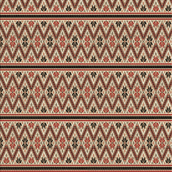 Patterned Saffron Red Rug, pat2148brn