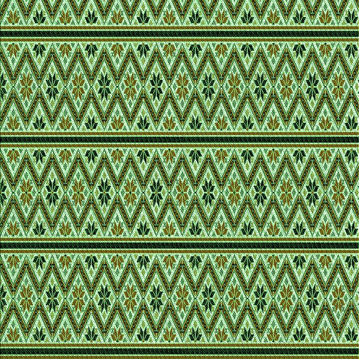 Patterned Army Green Rug, pat2148grn