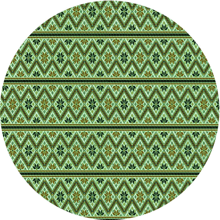 Square Machine Washable Transitional Army Green Rug in a Living Room, wshpat2148grn