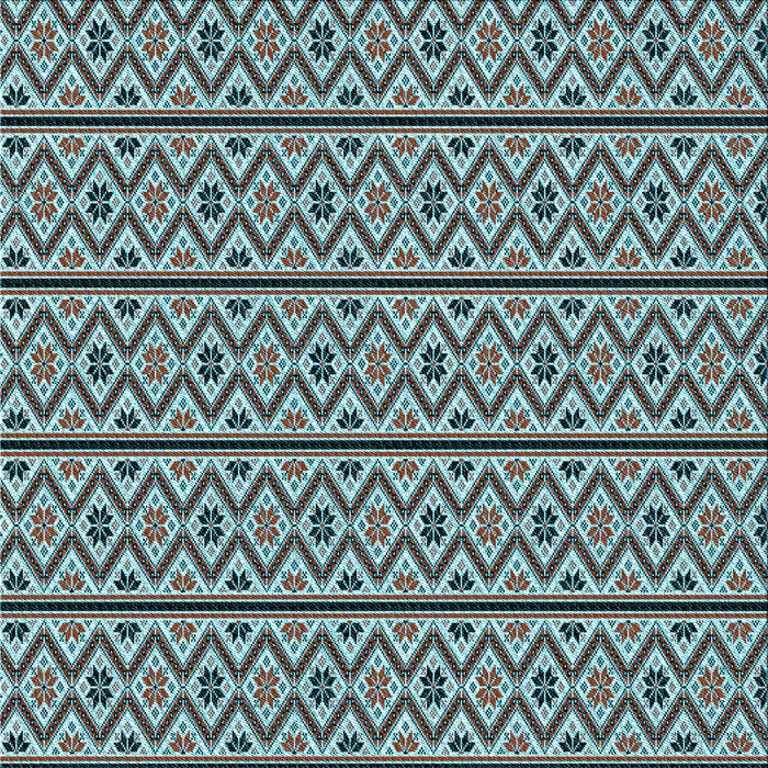 Round Patterned Black Rug, pat2148lblu