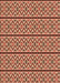Patterned Tomato Red Rug, pat2148org