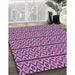 Machine Washable Transitional Dark Magenta Purple Rug in a Family Room, wshpat2148pur