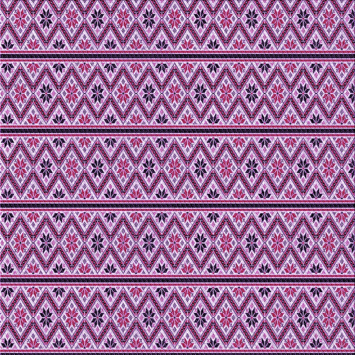 Round Patterned Dark Magenta Purple Rug, pat2148pur