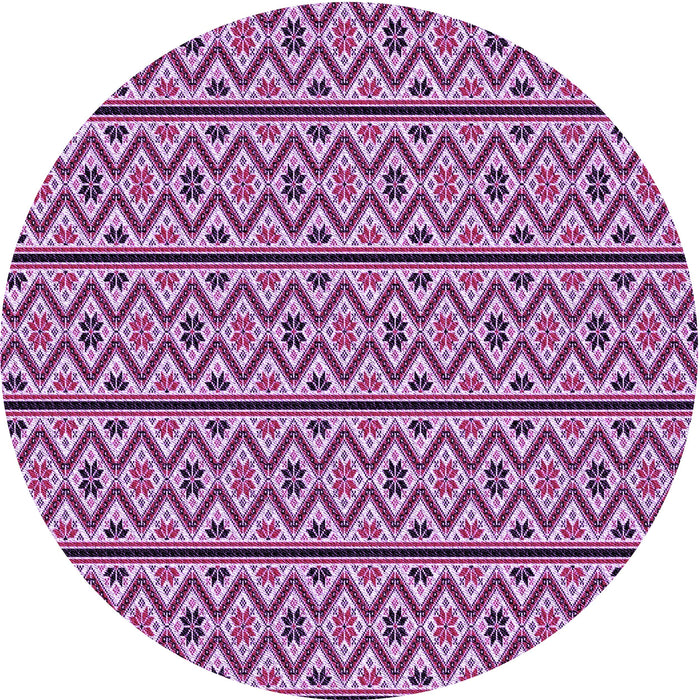 Square Patterned Dark Magenta Purple Rug, pat2148pur