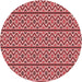 Square Patterned Red Rug, pat2148rd