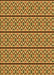 Patterned Golden Brown Yellow Rug, pat2148yw