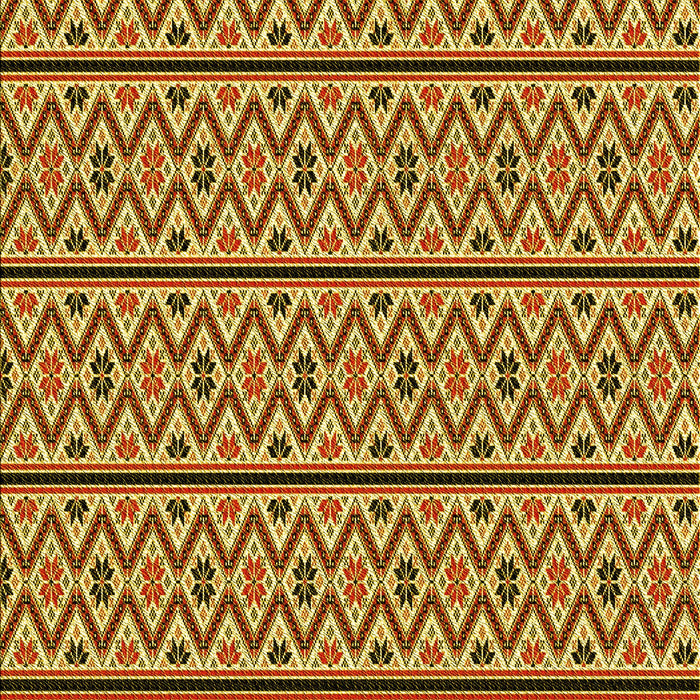 Patterned Golden Brown Yellow Rug, pat2148yw