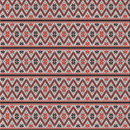 Sideview of Machine Washable Transitional Saffron Red Rug, wshpat2148