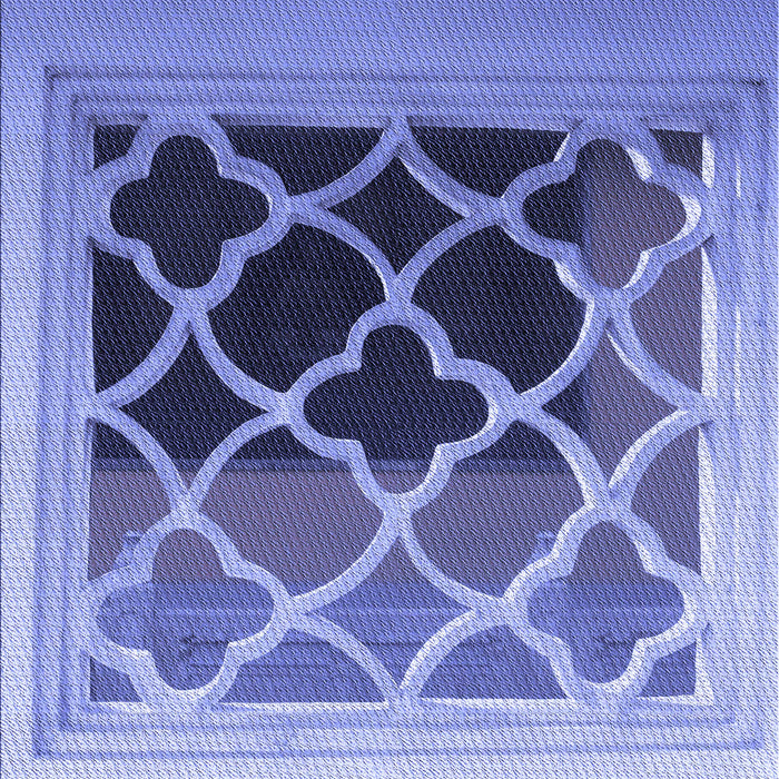 Machine Washable Transitional Jeans Blue Rug, wshpat2149blu