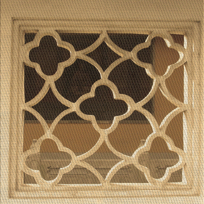 Machine Washable Transitional Yellow Orange Rug, wshpat2149brn