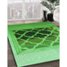 Machine Washable Transitional Green Rug in a Family Room, wshpat2149grn