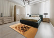 Patterned Orange Rug in a Bedroom, pat2149org