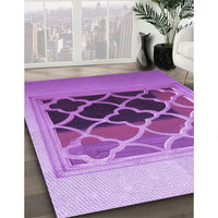 Patterned Violet Purple Rug, pat2149pur