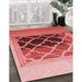 Machine Washable Transitional Light Coral Pink Rug in a Family Room, wshpat2149rd