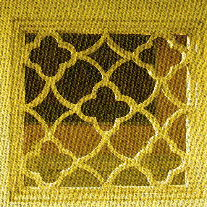 Patterned Bright Gold Yellow Rug, pat2149yw