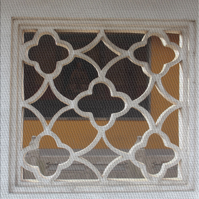 Machine Washable Transitional Pale Silver Gray Rug, wshpat2149