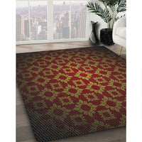 Patterned Sienna Brown Novelty Rug, pat214