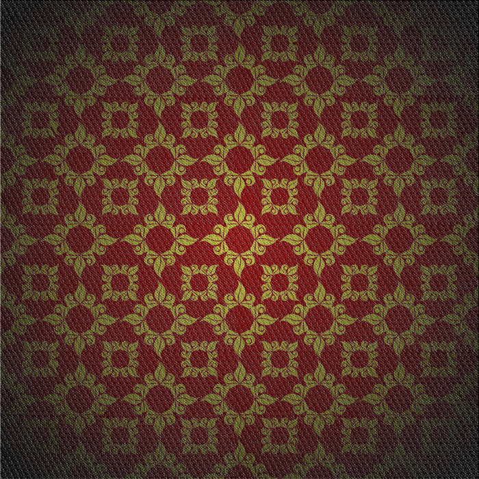 Square Patterned Sienna Brown Novelty Rug, pat214