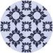 Square Patterned Lavender Blue Rug, pat215blu
