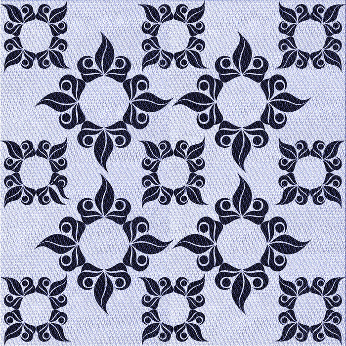 Round Patterned Lavender Blue Rug, pat215blu