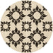 Square Patterned Coffee Brown Rug, pat215brn