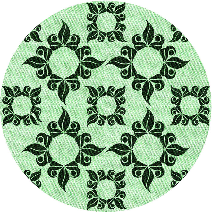 Square Machine Washable Transitional Mint Green Rug in a Living Room, wshpat215grn