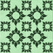Round Patterned Mint Green Rug, pat215grn
