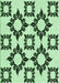 Patterned Mint Green Rug, pat215grn