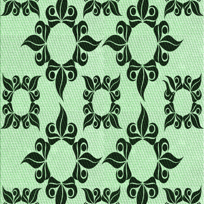 Patterned Mint Green Rug, pat215grn