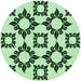 Square Patterned Mint Green Rug, pat215grn