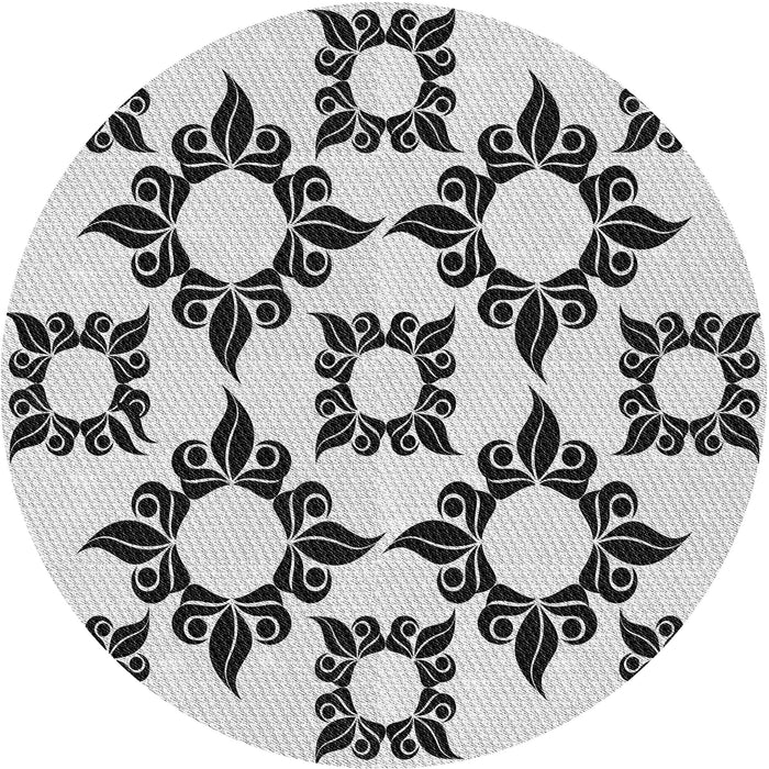 Square Patterned Platinum Gray Rug, pat215gry