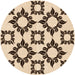 Square Patterned Red Brown Rug, pat215org