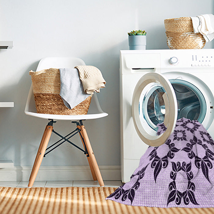 Machine Washable Transitional Purple Rug in a Washing Machine, wshpat215pur