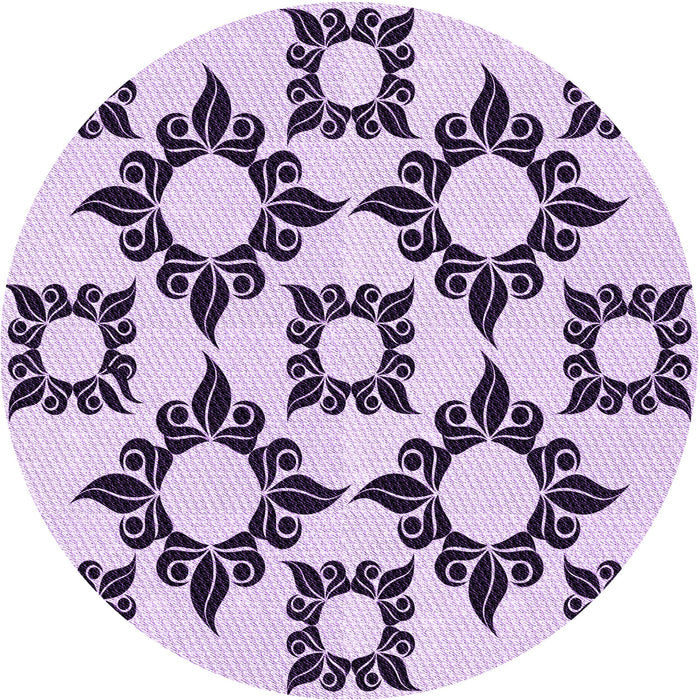 Square Machine Washable Transitional Purple Rug in a Living Room, wshpat215pur