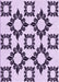 Machine Washable Transitional Purple Rug, wshpat215pur