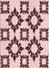 Machine Washable Transitional Light Rose Pink Rug, wshpat215rd