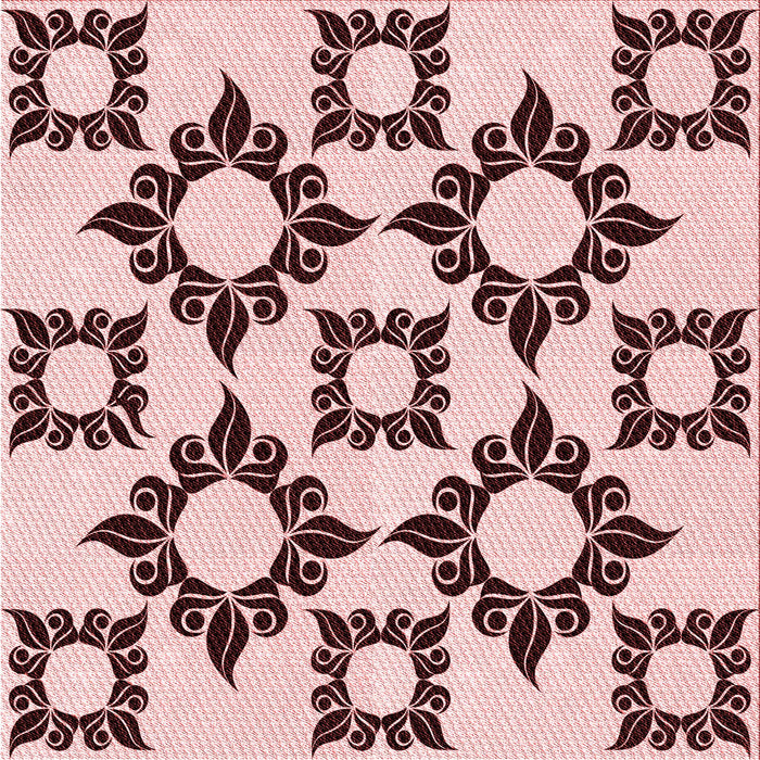 Round Machine Washable Transitional Light Rose Pink Rug, wshpat215rd