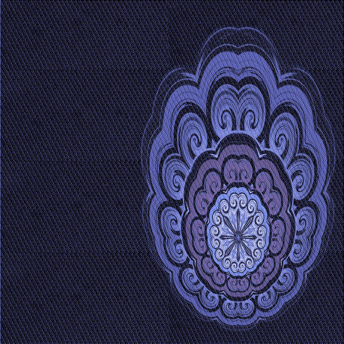 Round Machine Washable Transitional Deep Periwinkle Purple Rug, wshpat2150blu