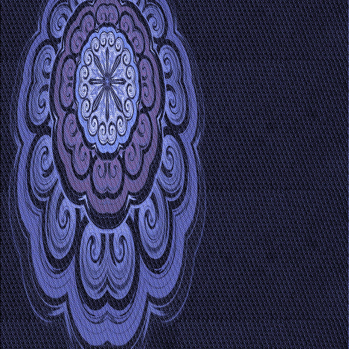 Machine Washable Transitional Deep Periwinkle Purple Rug, wshpat2150blu