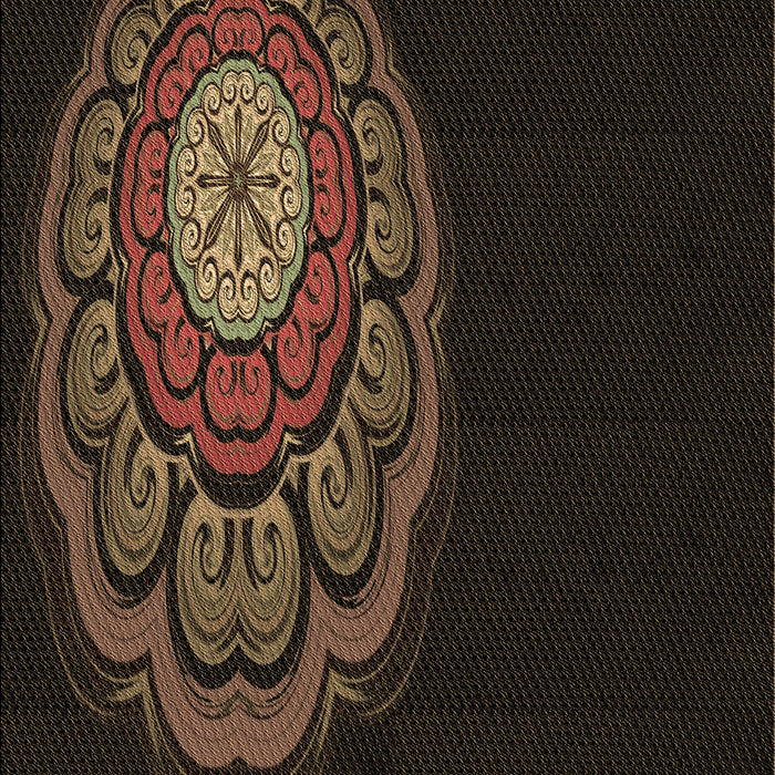 Patterned Red Brown Rug, pat2150brn