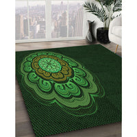 Patterned Green Rug, pat2150grn