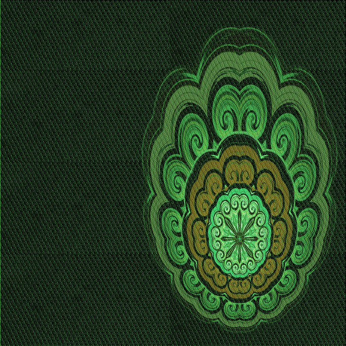 Round Machine Washable Transitional Green Rug, wshpat2150grn