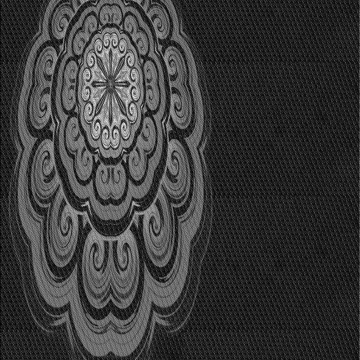 Patterned Black Rug, pat2150gry